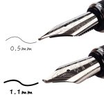 X750 Briefpapier-Füllfederhalter aus Edelstahl, mittlere Feder, Tintenstifte, Schule, Oiifice, Geschenk, 0.5mm, 1.1mm – Bild 3