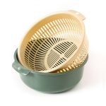 10 Stück doppelschichtiger hohler Obst- und Gemüse-Abflusskorb, Haushalts-Kunststoff-Gemüse-Waschkorb, Small, Large – Bild 3