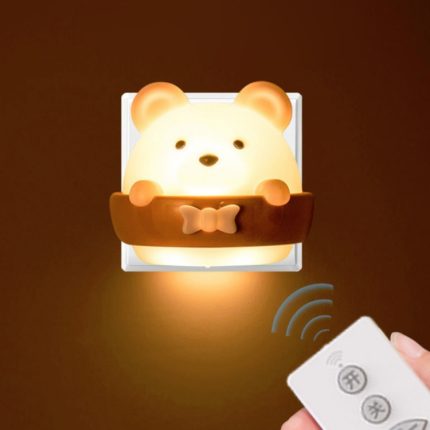 Bär Fernbedienung Nachtlicht Nachttisch Augenschutz Wandlampe mit 3 Lichtmodi