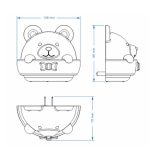 Bär Fernbedienung Nachtlicht Nachttisch Augenschutz Wandlampe mit 3 Lichtmodi – Bild 8