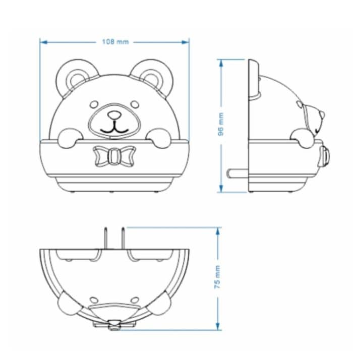 Bär Fernbedienung Nachtlicht Nachttisch Augenschutz Wandlampe mit 3 Lichtmodi – Bild 8