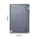 OOU Multifunktionales antibakterielles und schimmelresistentes doppelseitiges Schneidebrett für die Küche, abtropfbares Schneidebrett für ergänzende Lebensmittel, Medium, Large – Bild 2