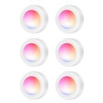6 PCS / Set 16-Farben-RGB-LED-Nachtlicht-Blitzatmosphäre Pat Light Fernbedienung Schrankleuchte mit 2 Fernbedienungen – Bild 2