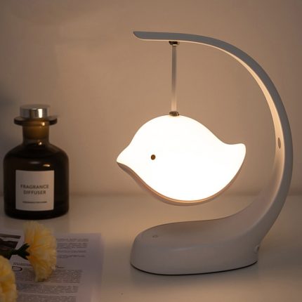 Vogel-Lautsprecher-Nachtlicht, Schlafzimmer, Nachttisch, Musik-Schreibtischlampe