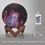 3D Mondlampe Kinder Geschenk Tischlampe Gemalt Sternenhimmel LED Nachtlicht – Bild 4