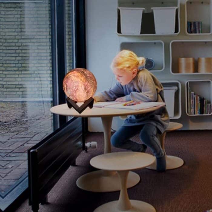 3D Mondlampe Kinder Geschenk Tischlampe Gemalt Sternenhimmel LED Nachtlicht – Bild 7