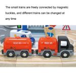 Multifunktionale hölzerne Polizeistation Road Track Set Baby Montage Bausteine ​​Pädagogische Früherziehung Spielzeug – Bild 4