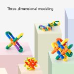 Kinder pädagogische Kunststoffrohrbausteine ​​Zusammengebautes Spielzeug 72 PCS / Set – Bild 2