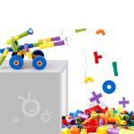 Kinder pädagogische Kunststoffrohrbausteine ​​Zusammengebautes Spielzeug 72 PCS / Set – Bild 3