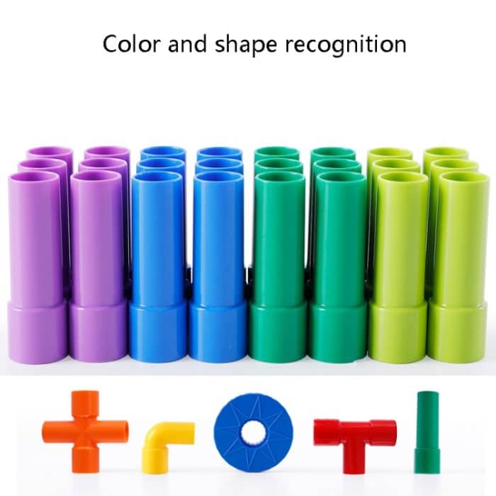 Kinder pädagogische Kunststoffrohrbausteine ​​Zusammengebautes Spielzeug 72 PCS / Set – Bild 4