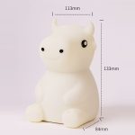 JX-YD-08 Silikon Kalb Kuh Nachtlicht LED Bunt Dimmen Pat Schlafen Nachttischlampe – Bild 3