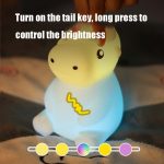 JX-YD-08 Silikon Kalb Kuh Nachtlicht LED Bunt Dimmen Pat Schlafen Nachttischlampe – Bild 4