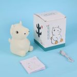 JX-YD-08 Silikon Kalb Kuh Nachtlicht LED Bunt Dimmen Pat Schlafen Nachttischlampe – Bild 9