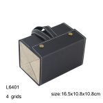 Multifunktionale Schmuck-Brillen-Aufbewahrungsbox, handgefertigtes Brillenetui aus PU-Leder mit kleiner Körnung, Modell: – Bild 7