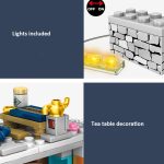 601077 Cherry Blossom Series Transparentes Licht Rotierende Box Puzzle Zusammengebautes Spielzeug Kleine Partikelbausteine – Bild 7