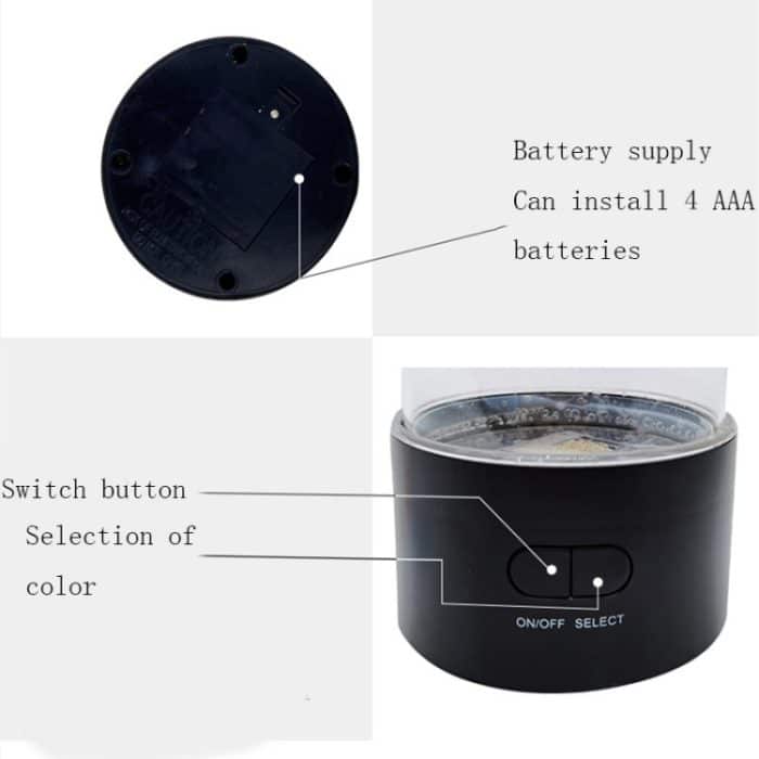 Zylindrische LED-Simulation Quallenlicht USB-betriebenes buntes Quallenatmosphärenlicht – Bild 3