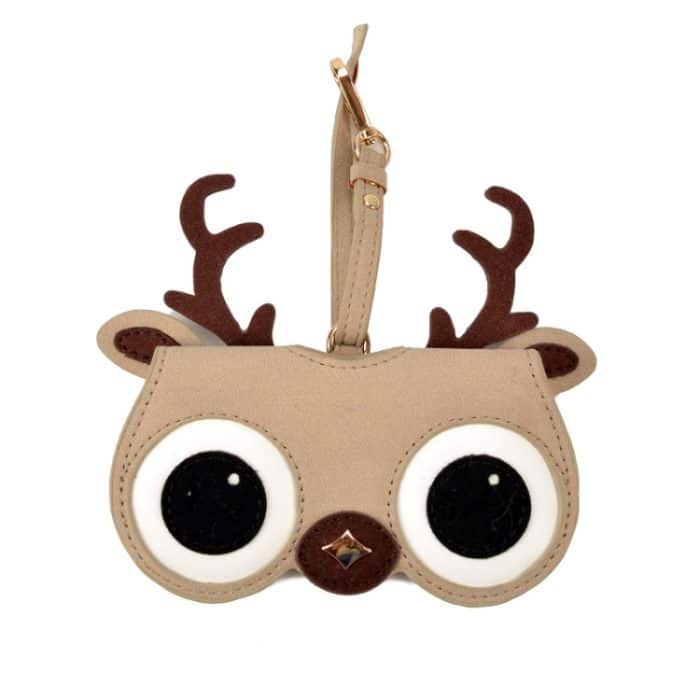 Niedliches und lustiges PU-Sonnenbrillenetui, tragbares Brillenetui mit hängender Schnalle – Bild 7