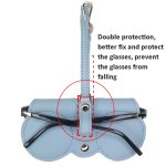 Niedliches und lustiges PU-Sonnenbrillenetui, tragbares Brillenetui mit hängender Schnalle – Bild 3