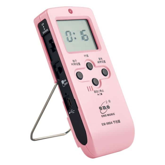 ENO EM-988A Elektronisches wiederaufladbares Gesangsmetronom für Klavier/Gitarre/Trommel/Guzheng/Violine, EM-988A (Blue), EM-988A (White), EM-988A (Pink) – Bild 1
