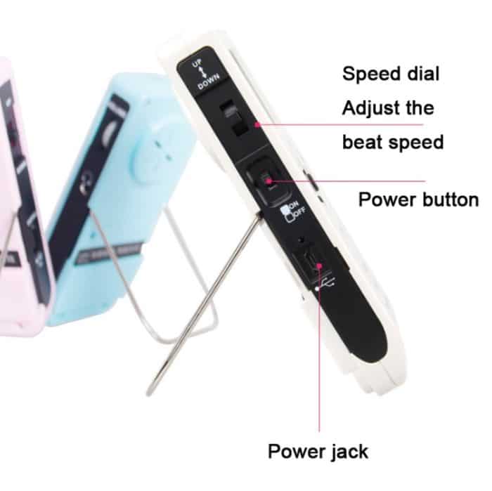 ENO EM-988A Elektronisches wiederaufladbares Gesangsmetronom für Klavier/Gitarre/Trommel/Guzheng/Violine, EM-988A (Blue), EM-988A (White), EM-988A (Pink) – Bild 4