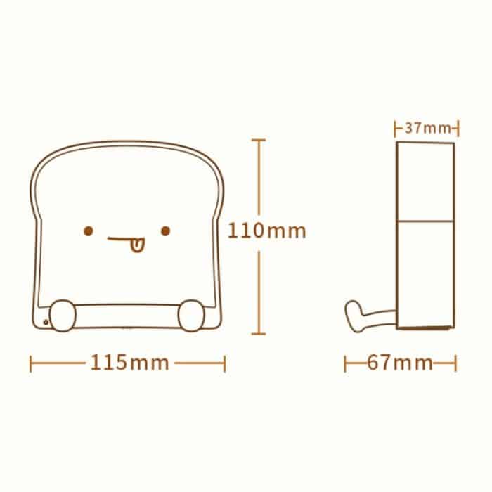 F-L-01 Toast Brot Nachtlicht mit Handyhalter Kinder Schlafzimmer Timing Schlaflicht – Bild 3