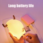 BD-NL-11 Kuh Silikon Lampe USB Dimmen Nachtlicht Kinder Nacht Timing Schlafen Licht – Bild 6