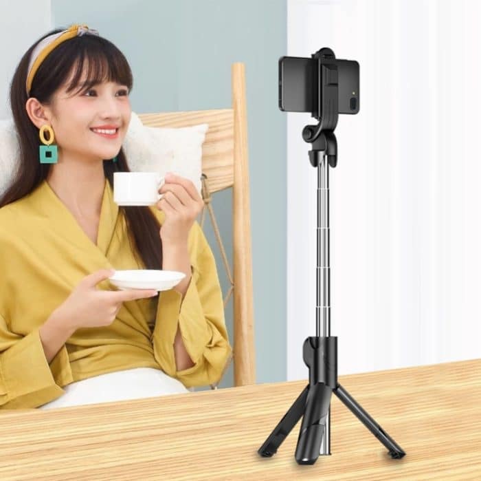 XT02 360-Grad-drehender multifunktionaler einziehbarer Handy-Selfie-Stick zum Aufnehmen von Live-TV-Dramen-Stativ, Bluetooth Black, Bluetooth White, 2 PCS No Bluetooth Black, 2 PCS No Bluetooth White – Bild 6