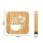 FS-T1879W 2,5 W 3D Kaffee LED Holztischlampe Schlafzimmer Nachtlicht – Bild 3
