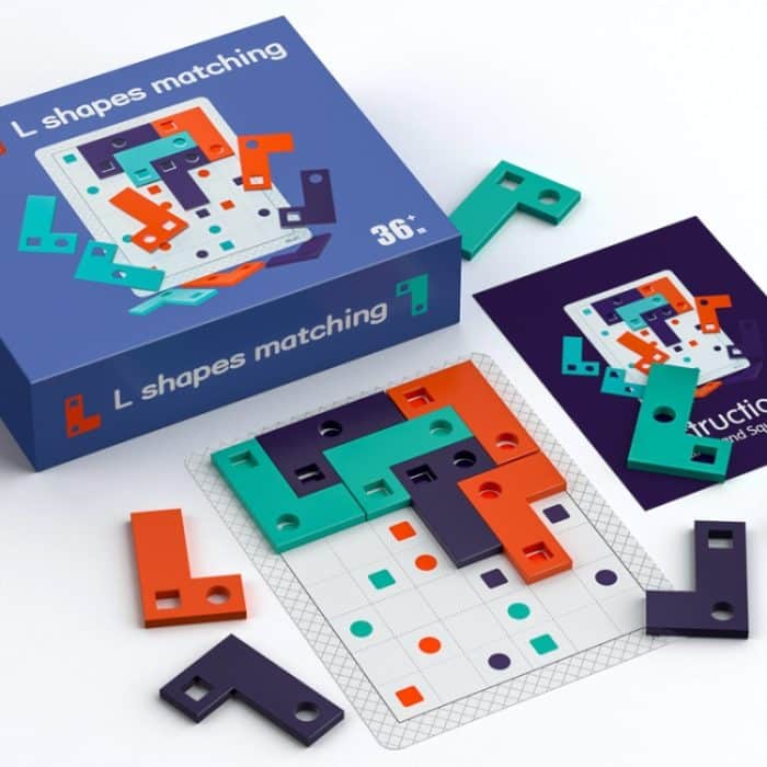 Moondog l-förmige passende Bausteine ​​Kinder pädagogisches logisches Denken-Training-Puzzlespiel – Bild 3