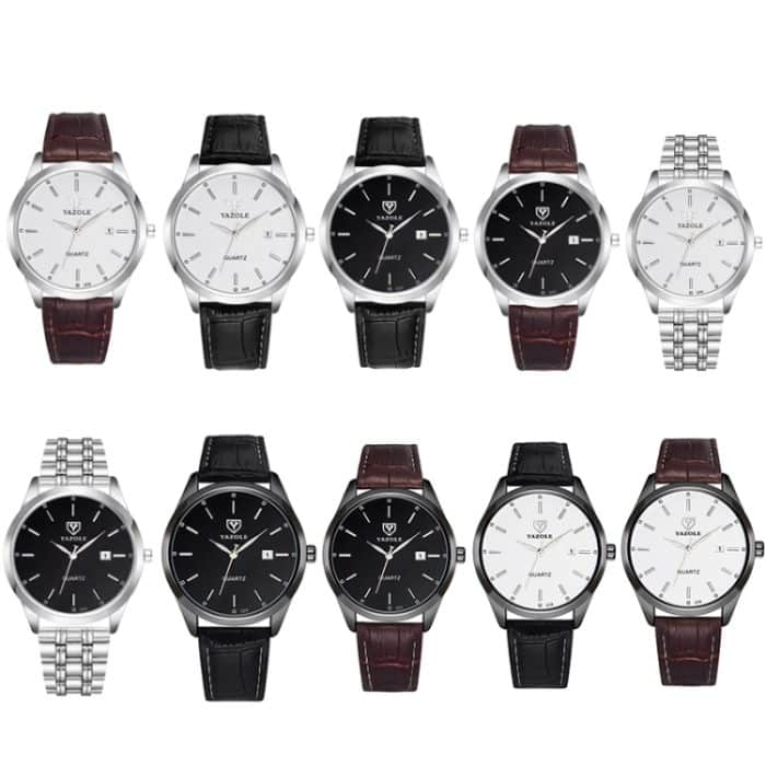 YAZOLE 308 Leuchtende Quarzuhr Herrenuhr – Bild 2