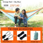 Outdoor-Hängematte, Nylon, Fallschirmtuch, Reise, Camping, Schaukel, Stil:, 3m x 2m (Red+Sky Blue), 2.7m x 1.4m (Royal Blue+Dark Gray), 3m x 2m (Royal Blue+Dark Gray), 2.7m x 1.4m (Sky Blue+Royal Blue), 3m x 2m (Sky Blue+Royal Blue) – Bild 6