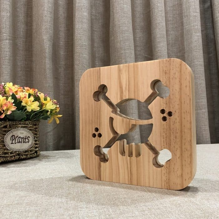 FS-T1875W 2,5 W Piratenform Massivholz Tischlampe LED Nachtlicht – Bild 2