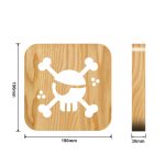 FS-T1875W 2,5 W Piratenform Massivholz Tischlampe LED Nachtlicht – Bild 3