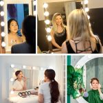 Kosmetikzimmer-Badezimmerspiegel-Frontleuchte USB-dreifarbiges Dimmlicht – Bild 6