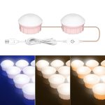 Kosmetikzimmer-Badezimmerspiegel-Frontleuchte USB-dreifarbiges Dimmlicht