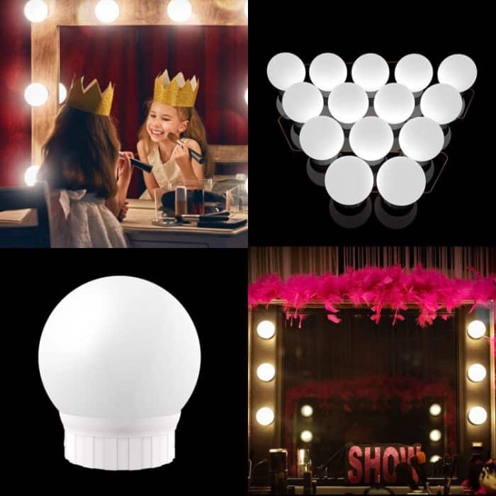 3 Farbtemperatur-Spiegel-Frontlampe, USB, einfache Badezimmer-Make-up-Glühbirnen – Bild 6