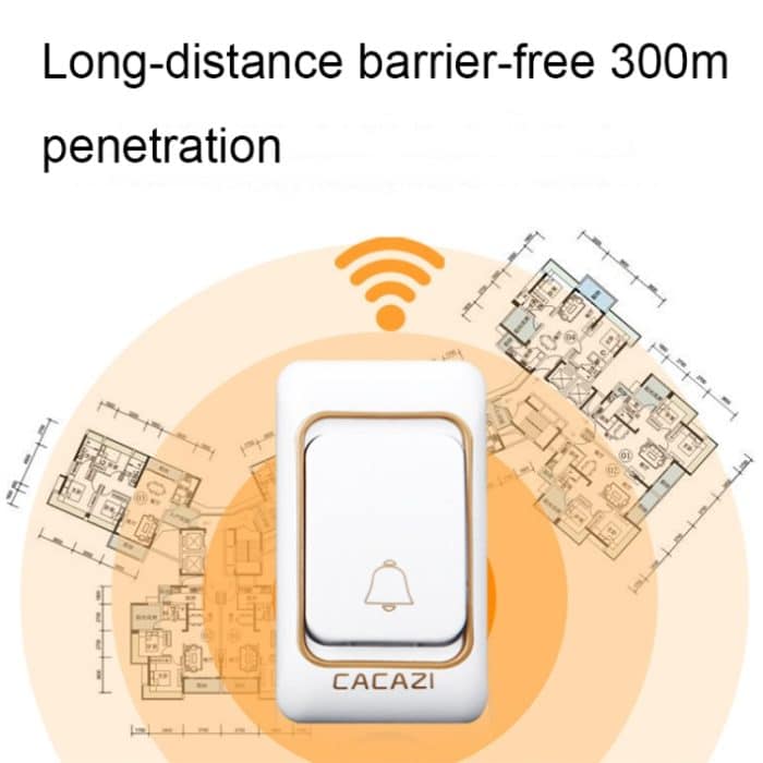 CACAZI Smart Wasserdicht Musik Drahtlose Türklingel Multifunktionale Pager, US Plug, EU Plug – Bild 6