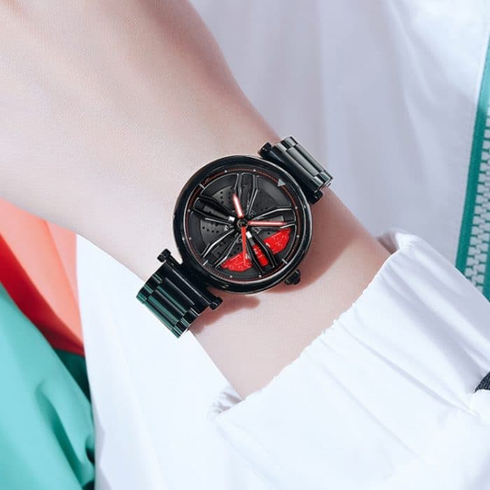 SANDA P1074 Cool Couple Stahlband Quarzuhr Wheel Series Zifferblatt Damenuhr – Bild 5