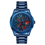 SANDA P1065 Wheel Series Lässige Stahlband-Quarzuhr für Herren