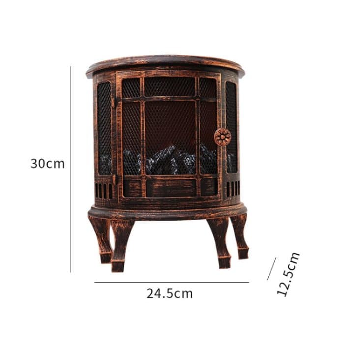 Kamin-Holzkohle-Laterne, simulierte Flamme, Weihnachtsszene, Dekoration, Fenster, Heimdekoration – Bild 5