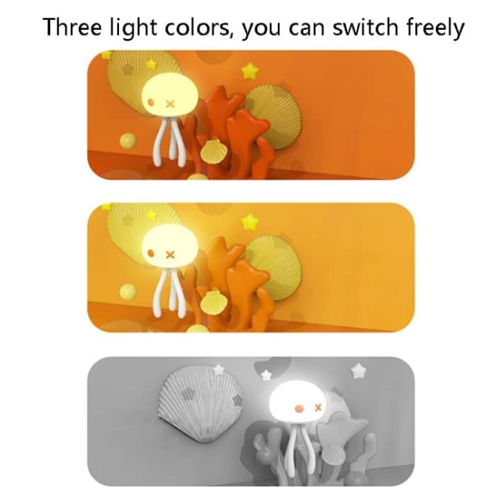 H10 Smart-Silikon-Sensor-Nachtlicht, Quallenform, Augenschutz, Schlaflicht, Spezifikationen: – Bild 4