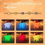 Silikon-Stern-buntes Nachttisch-Nachtlicht, Spezifikation: – Bild 3