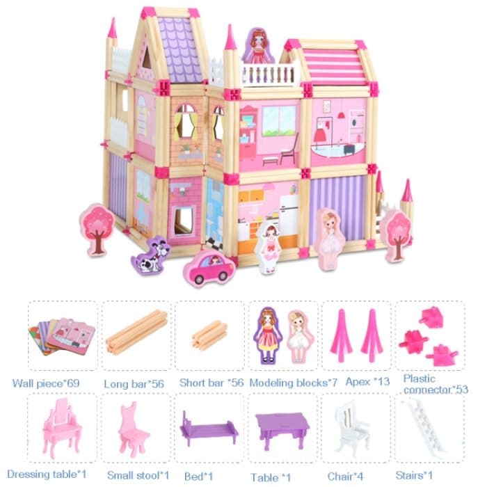 Kinder Baumeister Holzspielzeug 3D zusammengebautes Modell – Bild 2