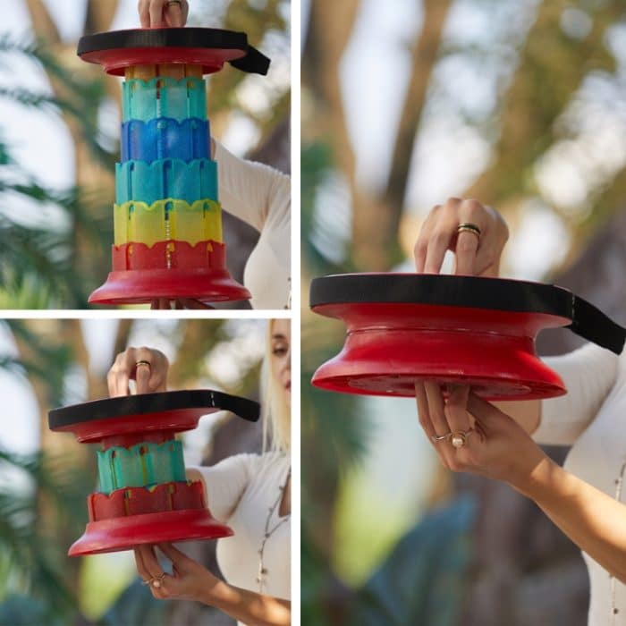 Tragbarer, erhöhter, klappbarer Teleskophocker Lotus für den Außenbereich, 52cm(Black), 52cm(Red), 52cm(Orange), 52cm(Yellow), 52cm(Green) – Bild 4