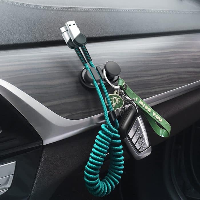 3 Stück Auto-Klebehaken für Datenkabel, Dark Green, Space Silver, Black – Bild 7