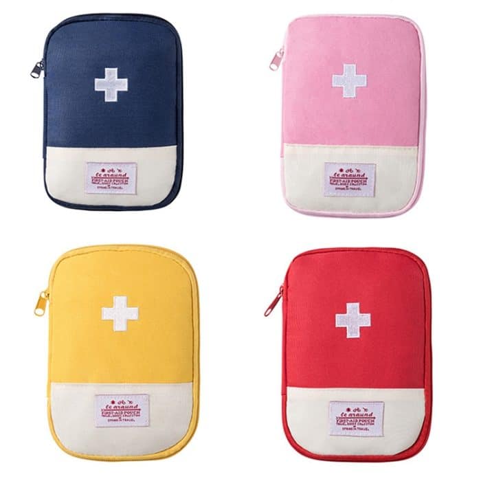 4 Stück tragbare medizinische Tasche für die Reise nach Hause, Red Large, Blue Large, Red Small, Blue Small, Pink Large, Pink Small, Yellow Large, Yellow Small – Bild 2