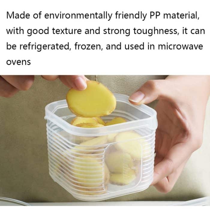 A2958 Kühlschrank-Konservierungsbox für gehackte Zwiebeln und Knoblauch mit Deckel, Small, 6-pieces / Sets, Dividered Box – Bild 4