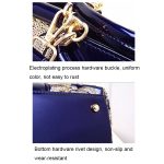 Einseitig bestickte Damenhandtasche aus glänzendem Leder, Red, Blue, Black, Rice-white, Red Wine – Bild 5