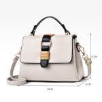 08818 Multifunktionale kleine quadratische Damenhandtasche, Green, Black, Orange, Pink, Rice Gray, Apricot – Bild 3