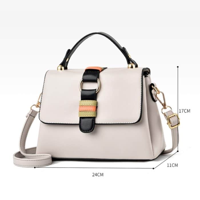 08818 Multifunktionale kleine quadratische Damenhandtasche, Green, Black, Orange, Pink, Rice Gray, Apricot – Bild 3